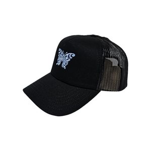 MAD Engine Butterfly Baseball Cap Hat Black Trucker Style One Size